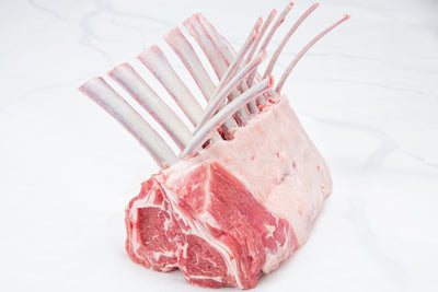 Fresh Australian Rack of Lamb, Frenched, 8 ribs (28 - 30 oz) - PAT LAFRIEDA HOME DELIVERY