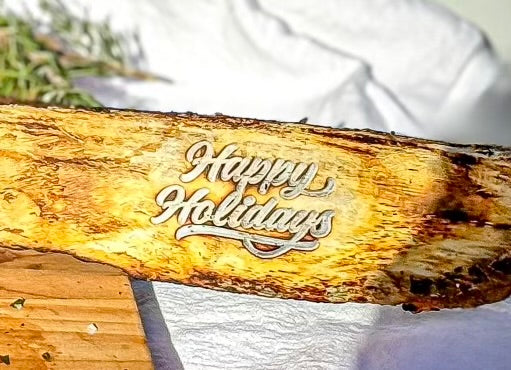 "Happy Holidays" Engraved Dry-Aged USDA Prime Black Angus Beef Tomahawk Steak, Center Cut, 40 oz