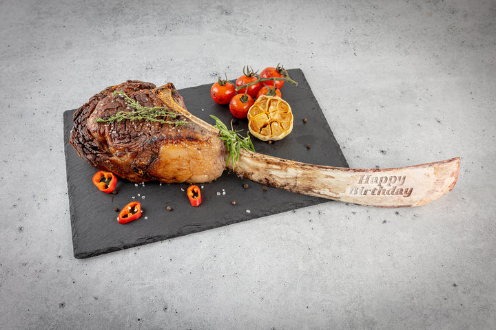 "Happy Birthday" Engraved Dry-Aged USDA Prime Black Angus Beef Tomahawk Steak, Center Cut, 40 oz