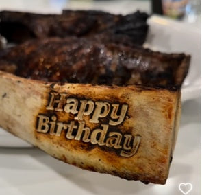 "Happy Birthday" Engraved Dry-Aged USDA Prime Black Angus Beef Tomahawk Steak, Center Cut, 40 oz