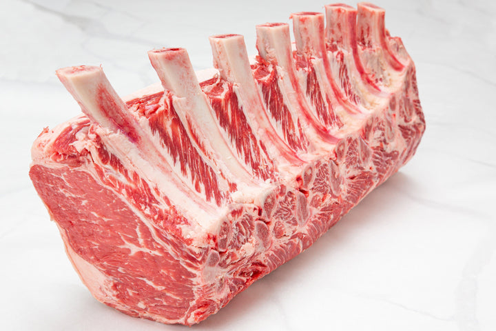 Fresh USDA Prime Beef Black Angus Standing Rib Roast, Frenched - PAT LAFRIEDA HOME DELIVERY