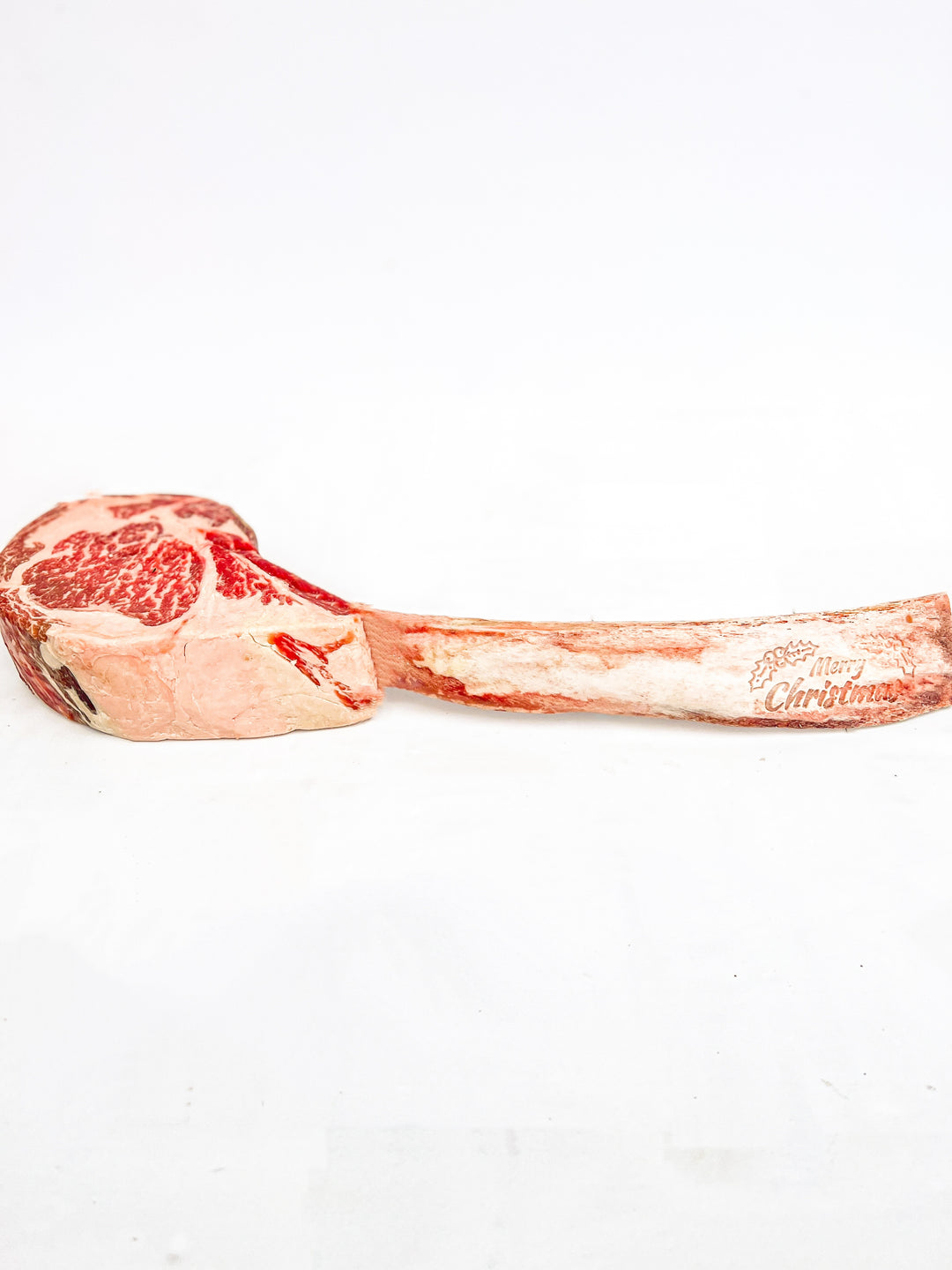 "Merry Christmas" Engraved Dry-Aged Tomahawk Steak