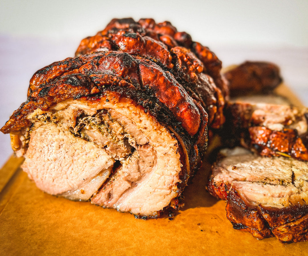 Hampshire Pork Seasoned Porchetta Roast , (7-8 lbs)