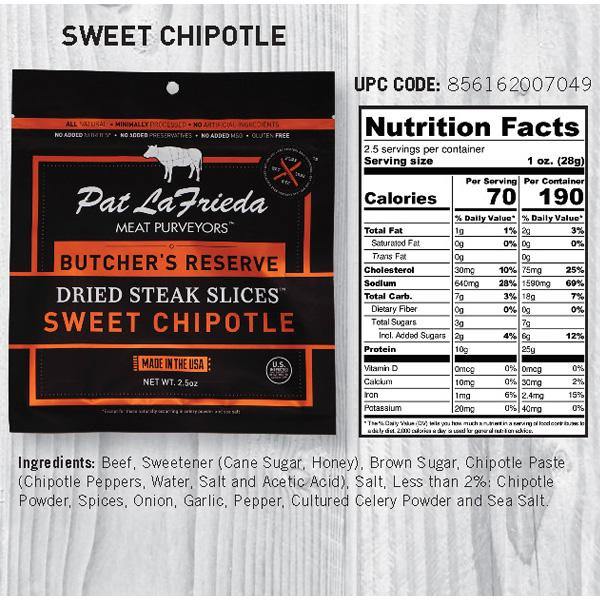 Pat LaFrieda Dried Beef Steak Slices, Variety Pack, Pack of 4, 2.5 oz. bags - PAT LAFRIEDA HOME DELIVERY